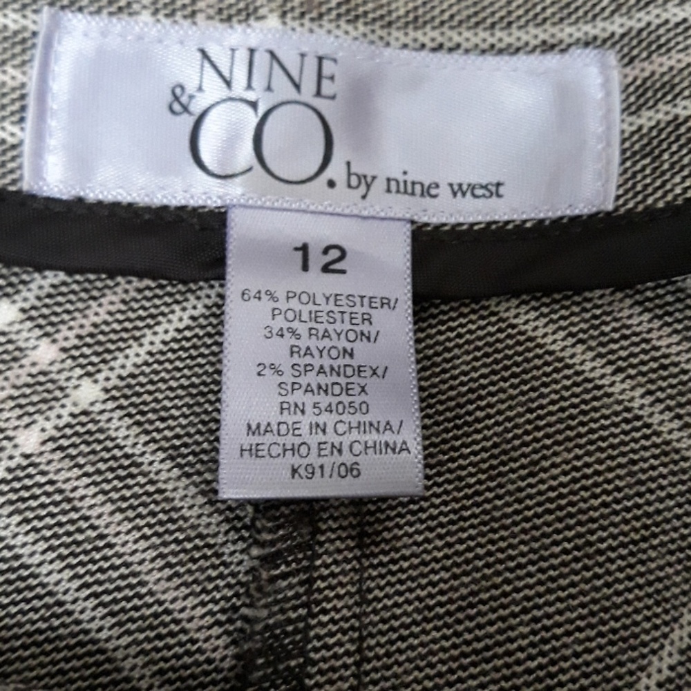 Nine & Co Tan Plaid Verical Panel Skirt - Picture 4 of 4